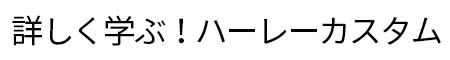 詳しく学ぶ！ハーレーカスタム